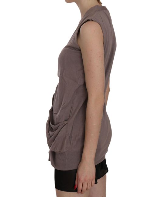 Pink Memories Brown Memories Chic Sleeveless Cotton Cardigan Top