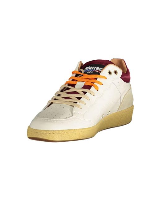 Blauer Multicolor White Leather Men Sneaker for men