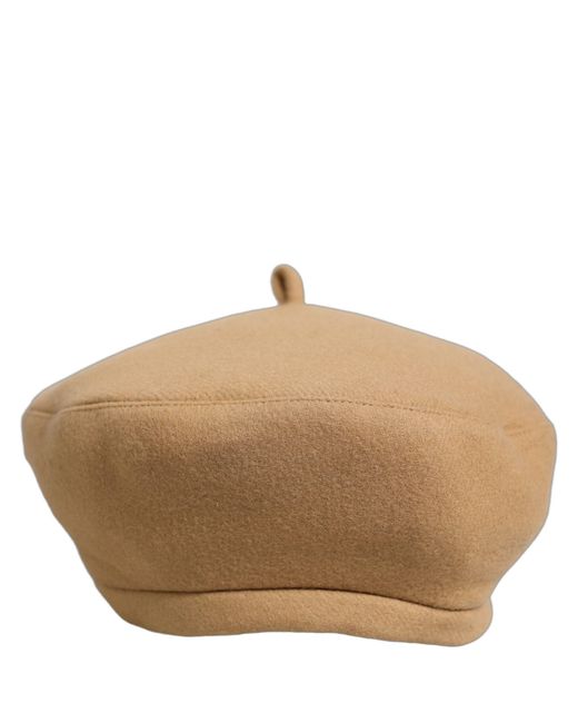 Dolce & Gabbana Natural Beige Wool French Style Beret Capello Hat