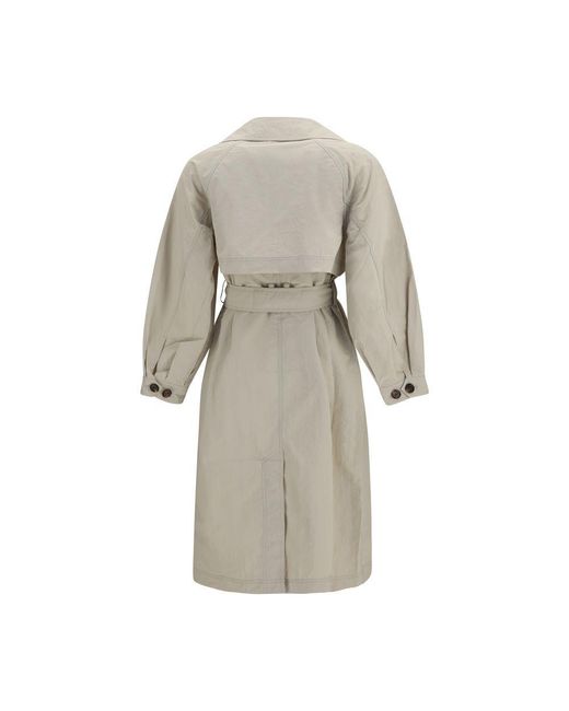 Barbour Natural Beige Polyamide Trench Coat