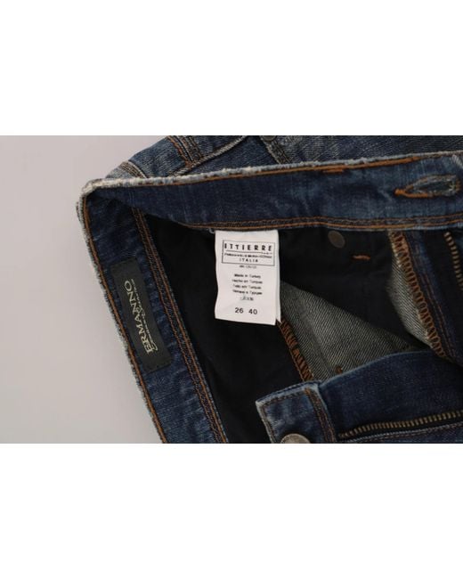 Ermanno Scervino Blue Washed Jeans Distressed