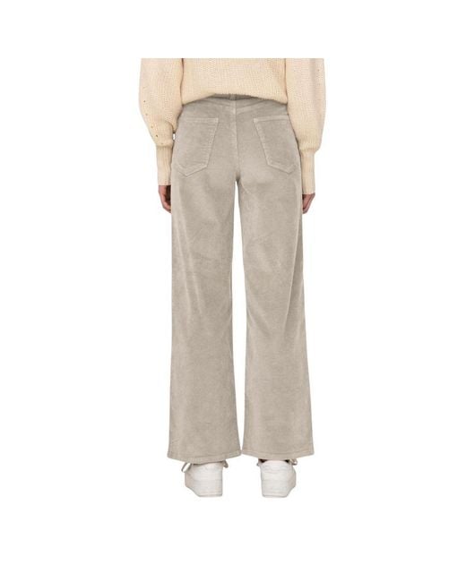 ONLY Natural Beige Cotton Cropped Pants