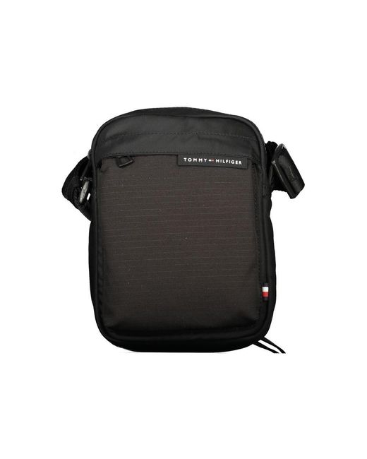 Tommy Hilfiger Black Recycled Polyester Men Shoulder Bag for men