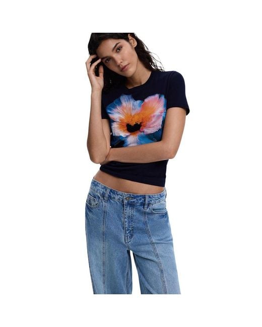 Desigual Blue Cotton T-Shirt
