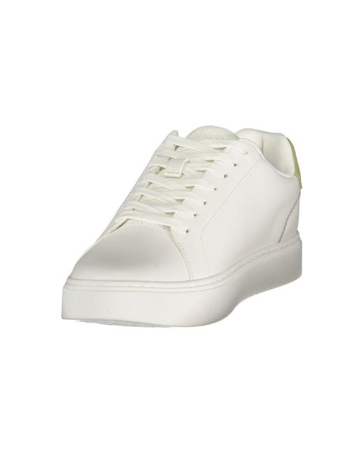 Calvin Klein White Bianco Polyurethane Men Sneaker for men