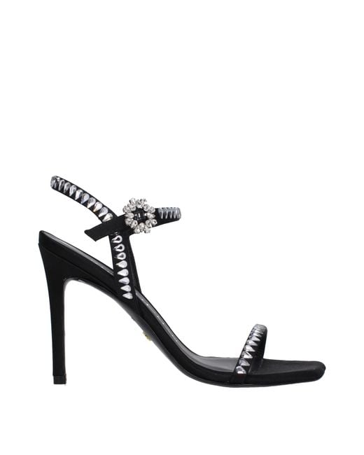 Stuart Weitzman Black Satin Sandal for men