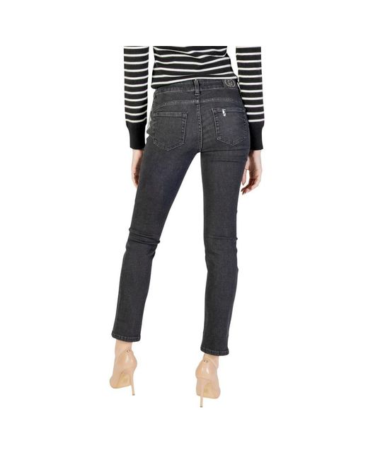 Liu Jo Blue Black Cotton Skinny Jeans