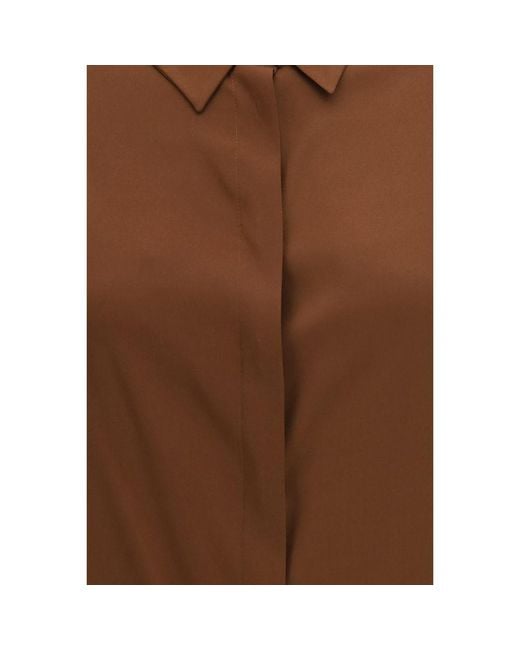 Ella Brown Silk Blouse