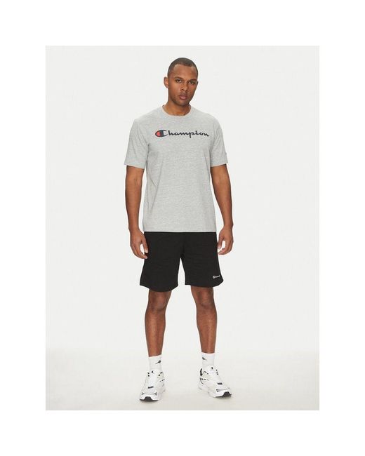 Champion White Blue Cotton T for men