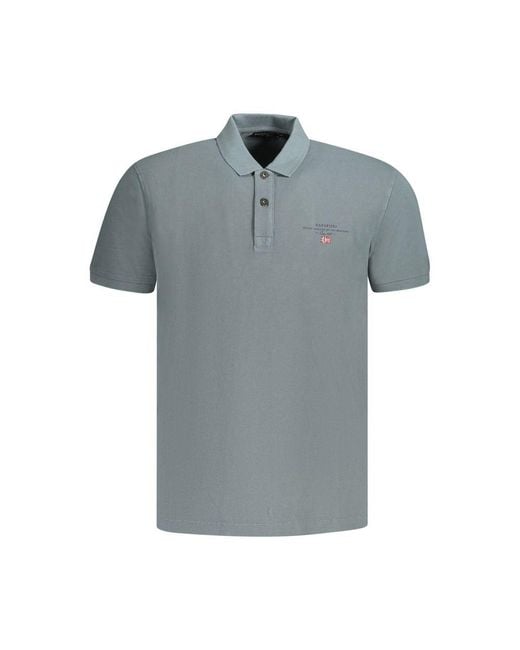 Napapijri Gray Cotton Polo Shirt for men