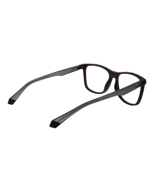 Polaroid Black Burgundy Polyester Glasses (frames) for men