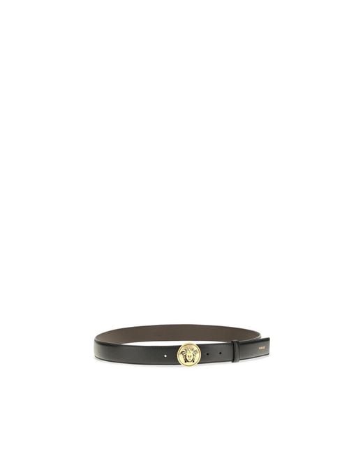 Versace Green Black Calf Leather Bos Taurus Regular Belt for men