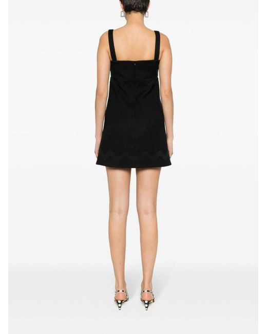 Patou Black Bow Mini Dress
