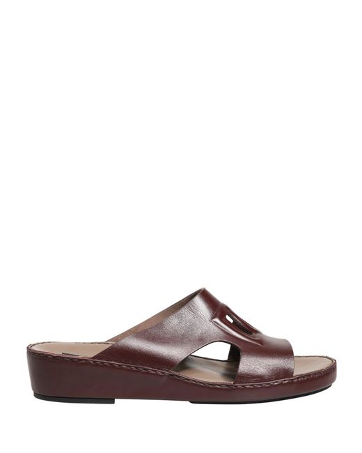 Dolce & Gabbana Brown Maroon Leather Cutout Dg Logo Sandals Shoes
