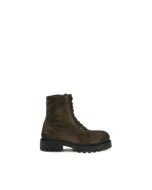 Balenciaga Brown Bicolor Calf Leather Bos Taurus Lace for men