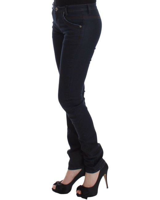 Ermanno Scervino Blue Chic Dark Slim Jeans For Elegant Style