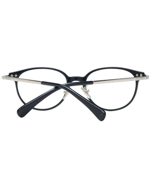 Max Mara Metallic Black Plastic Glasses (frames) for men