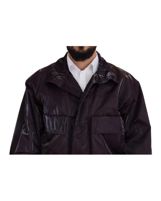 Dolce & Gabbana Blue Elegant Biker Jacket for men