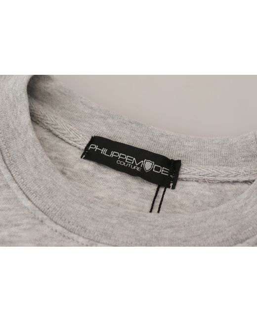 Philippe Model Gray Printed Long Sleeves Pullover Sweater