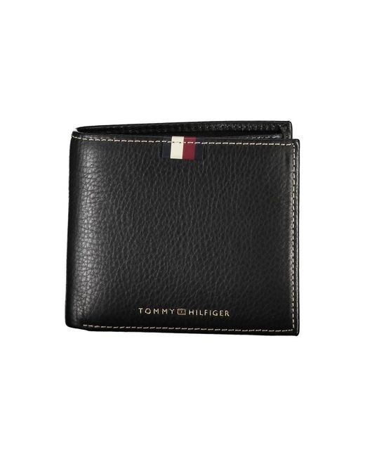 Tommy Hilfiger Black Elevated Leather Wallet With Coin Purse for men