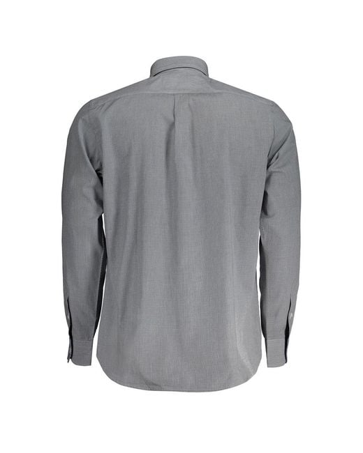 Harmont & Blaine Gray Blue Cotton Shirt for men