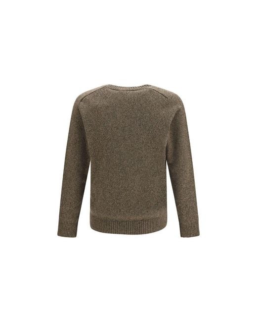 Brooksfield Green Bicolor Wool Oves Aries Sweatshirt for men