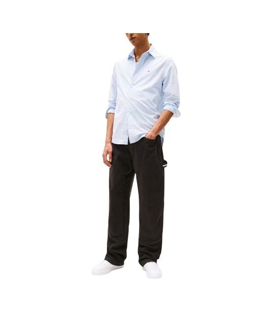 Tommy Hilfiger Black Organic Cotton Casual Pants for men
