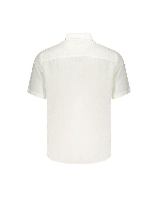 North Sails White Linen Men's Shirt for men