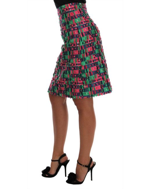 Dolce & Gabbana Black Jacquard Pencil Skirt