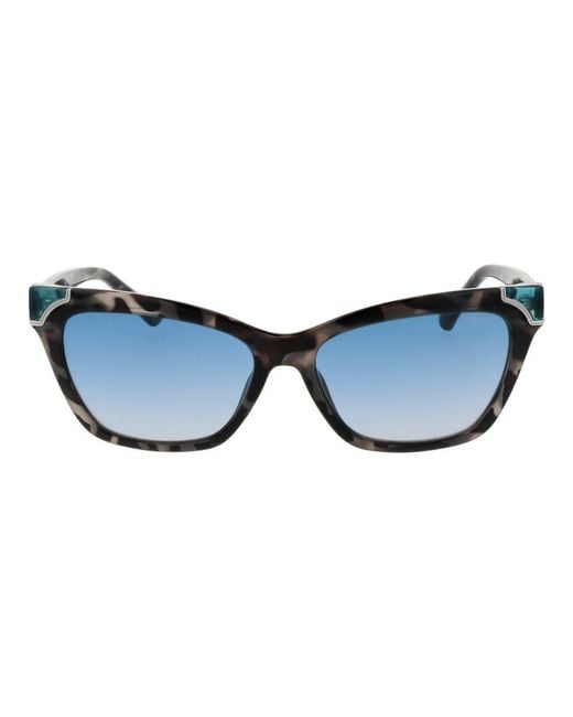 Guess Blue Multicolor Stainless Steel Sunglasses
