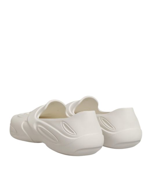 Dolce & Gabbana White Rubber Slides Low Top Sneakers Shoes for men