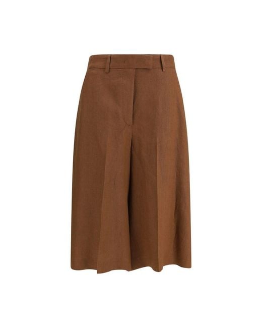 Lardini Brown Viscose Bermuda Shorts