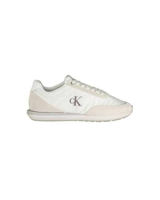 Calvin Klein White Polyester Sneaker for men