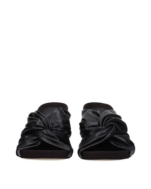 Stella McCartney Black Leather Stiletto Heel Sandals for men