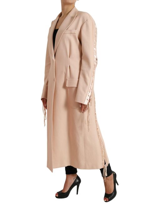 Dolce & Gabbana Natural Elegant Single-breasted Trench Coat