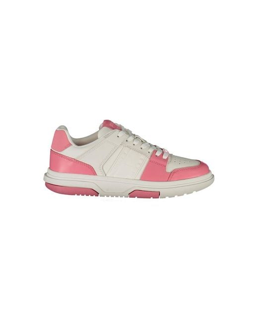 Tommy Hilfiger Pink Leather Sneaker
