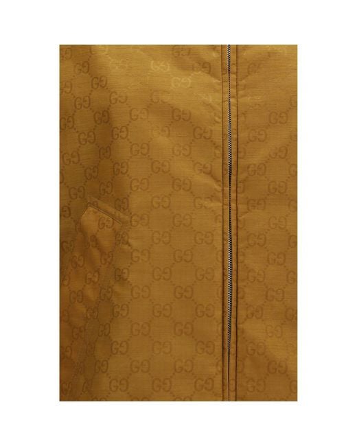 Gucci Natural Beige Nylon Shell Jacket