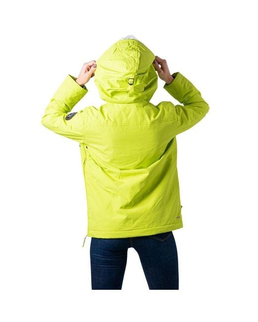 Napapijri Yellow Bicolor Polyamide Shell Jacket