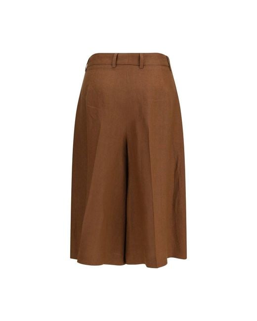 Lardini Brown Viscose Bermuda Shorts