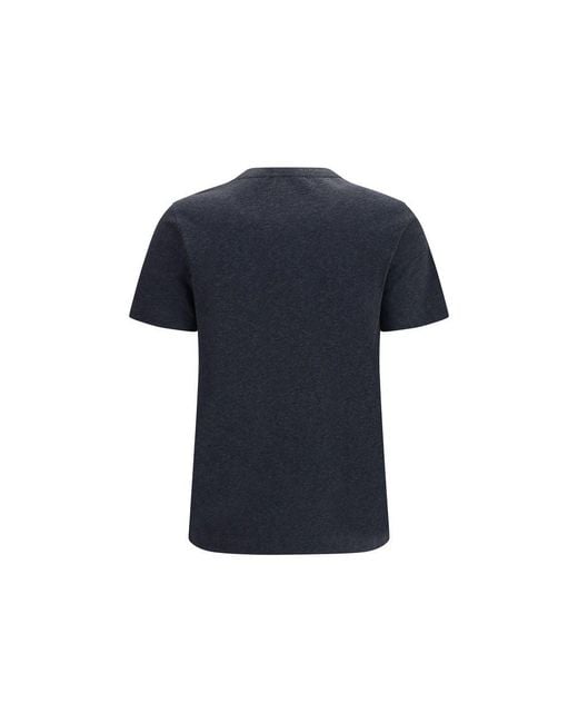 Brunello Cucinelli Blue Gray Cotton T