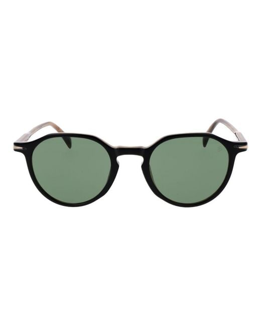 David Beckham Green Black Acetate Sunglasses for men