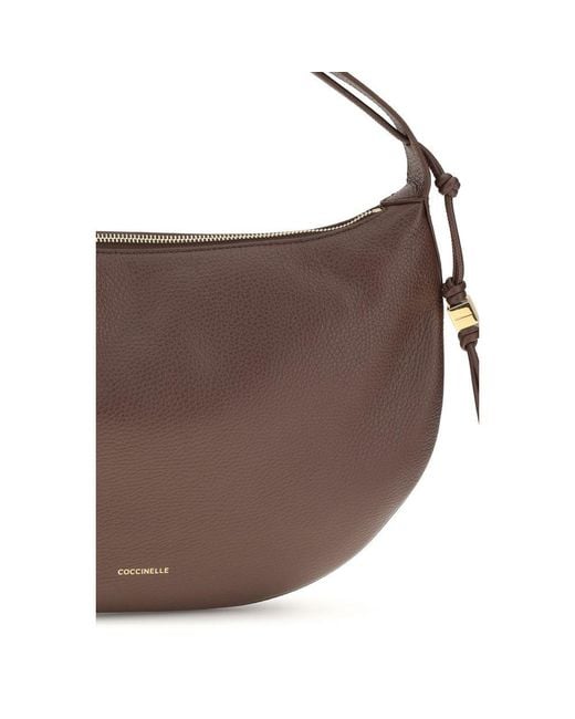 Coccinelle Brown Calf Leather Bos Taurus Shoulder Bag