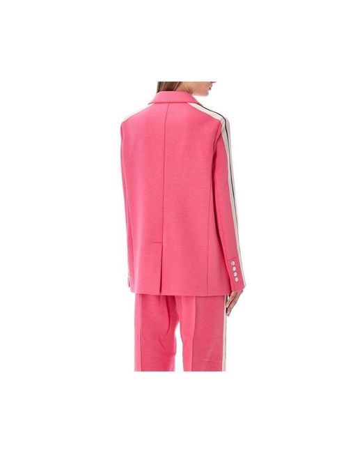 Palm Angels Pink Multicolor Wool Blazer