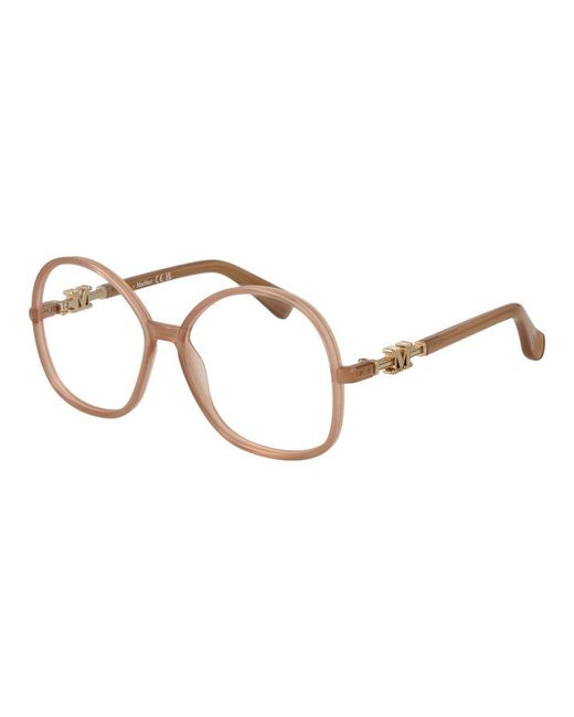 Max Mara Metallic Pink Plastic Glasses (frames)