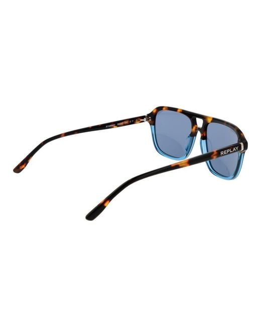 Replay Blue Acetate Sunglasses for men
