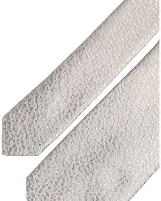 Dolce & Gabbana Men Gray 100% Silk Textured Adjustable Tied Necktie Tie for men