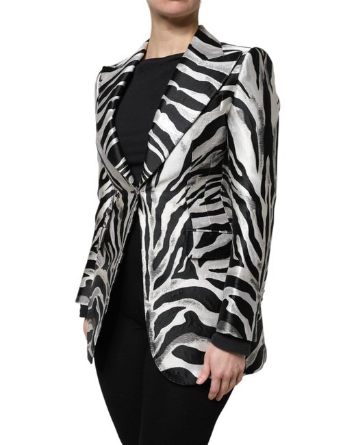 Dolce & Gabbana Black Polyester Blazer Jacket