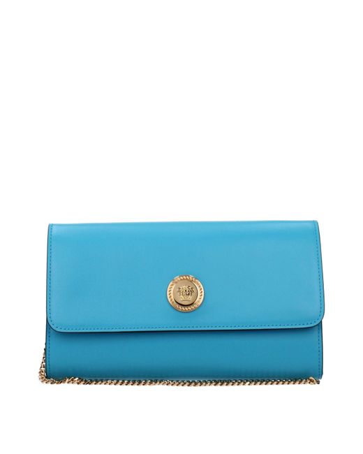 Versace Blue Leather Clutch Bags