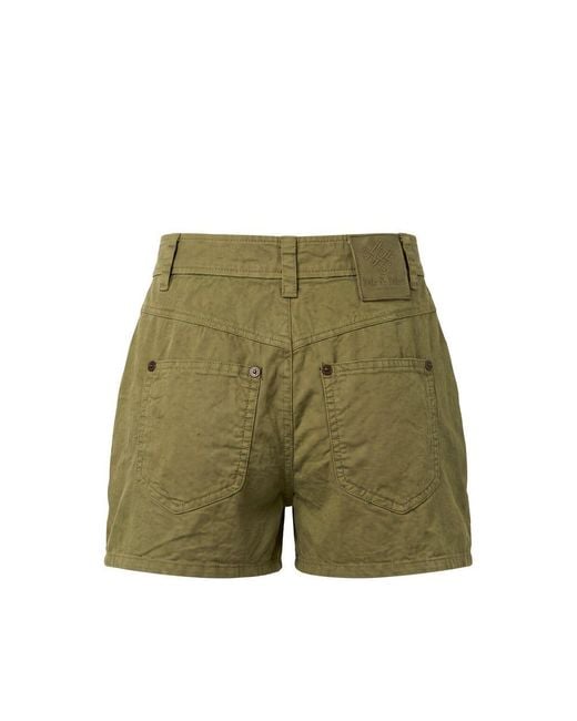 MR & MRS Green Cotton Shorts