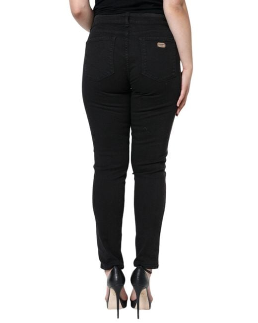 Dolce & Gabbana Black Cotton Stretch Skinny Denim Jeans